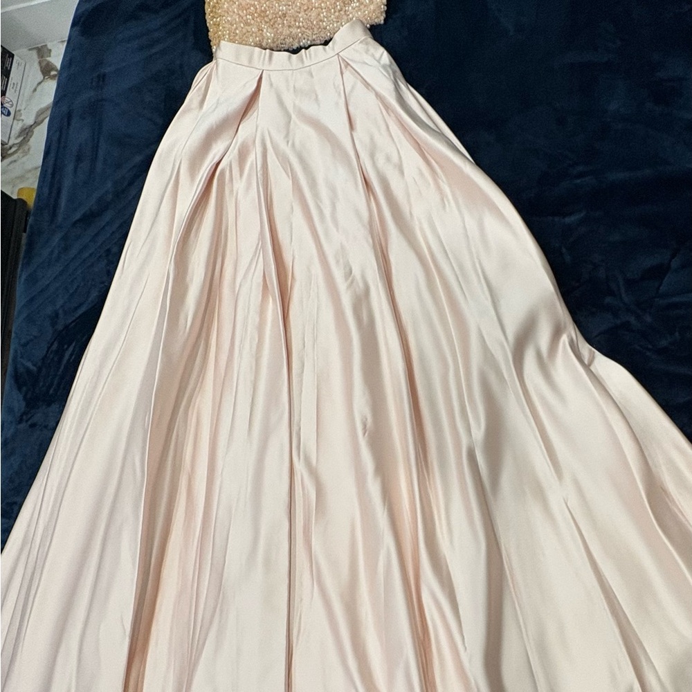 Beaded Pink Formal Skirt Set - Elegant Evening Wear - Picture 8 of 9